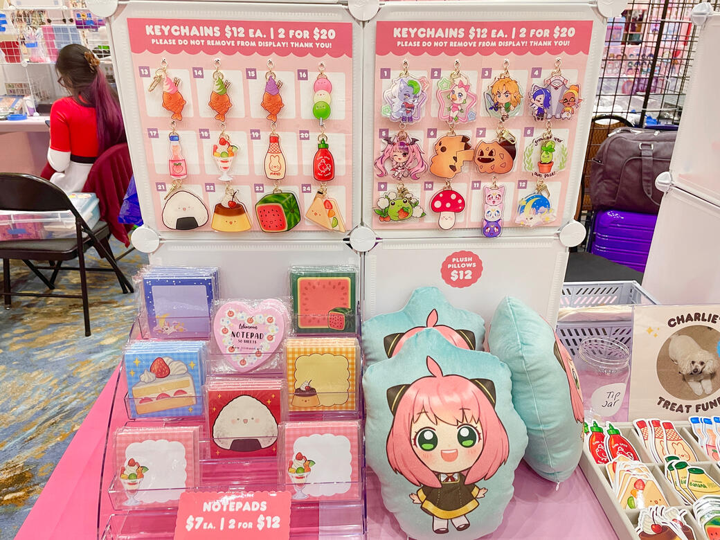 Keychains + Notepads + Plush Pillows